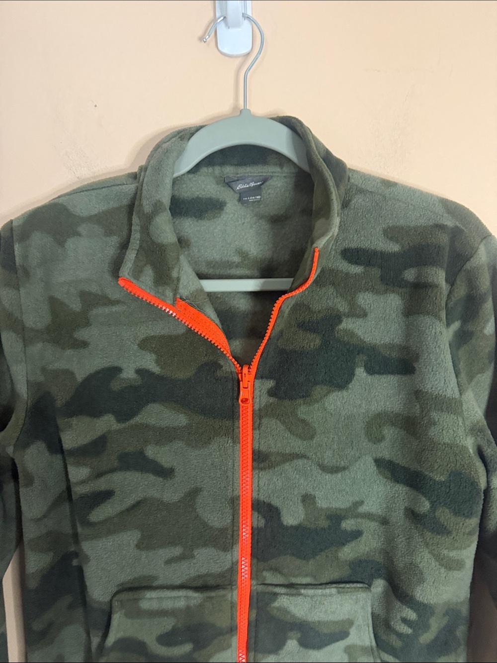 Eddie Bauer Kids Olive Green Fleece Pullover Hoodie - Picture 4 of 7